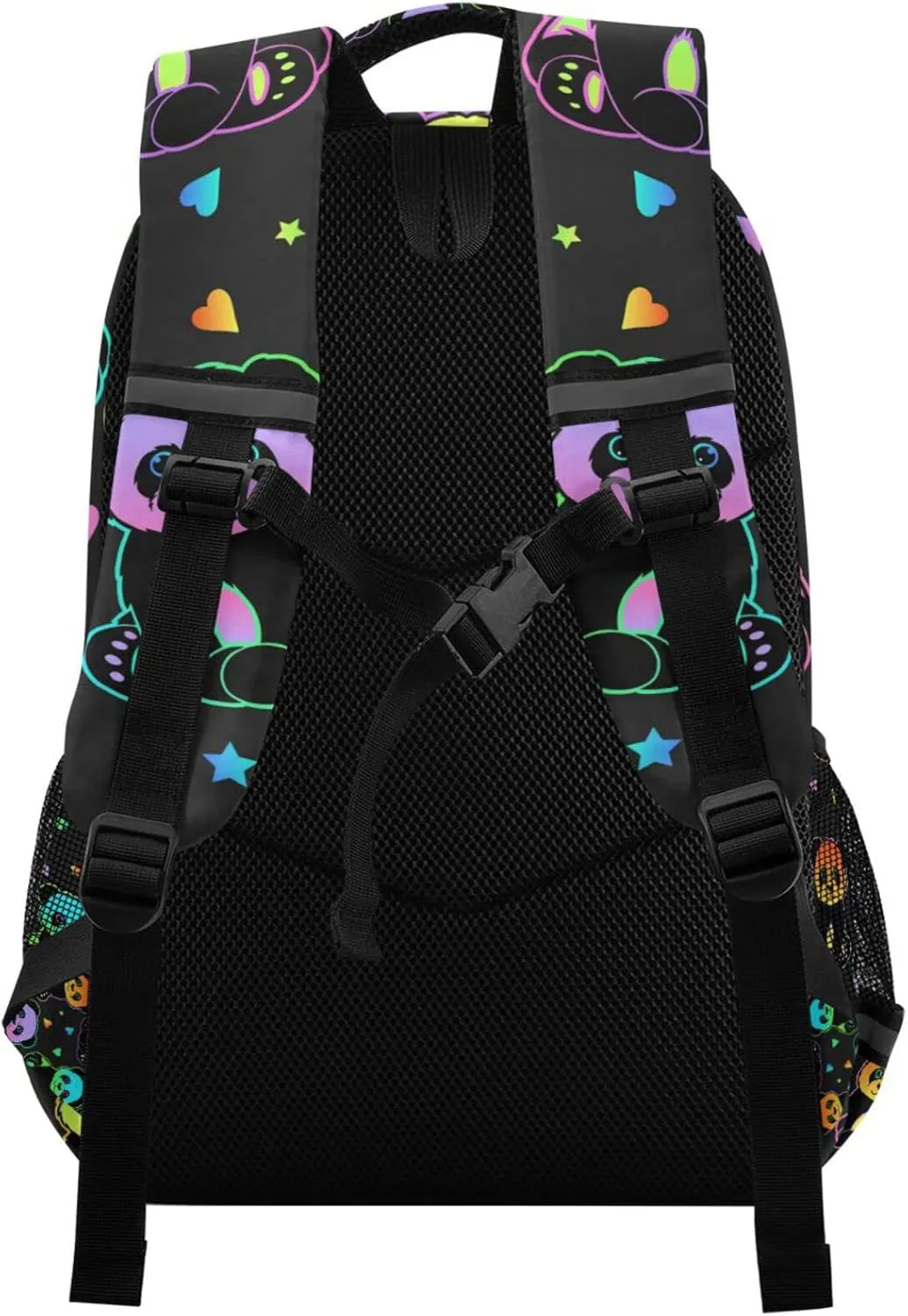 Rainbow Panda Bear Kids Backpack for Boys Girls Hearts Star Galaxy School Backpacks Preschool Toddler BookBags Kindergarten Elemetary School Bags