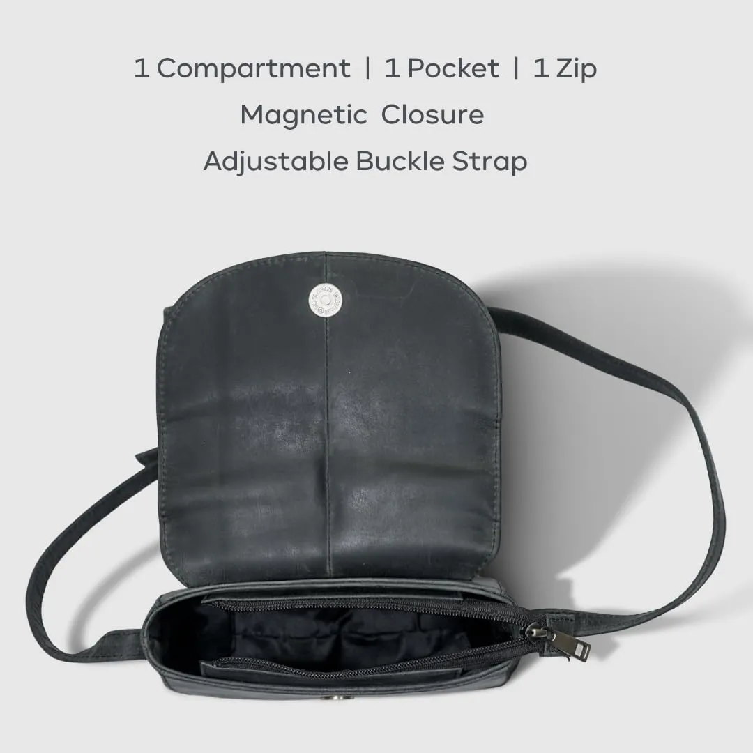 Real Leather Crossbody Bags for Women,Small Saddle Cross Body Sling Purse and Cross Over Handbags