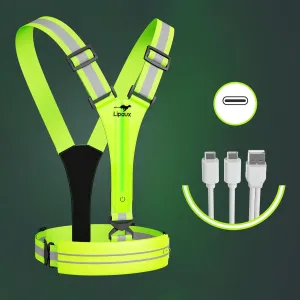 Reflective Adjustable Safety Running Gear, High Visibility for Outdoor Cycling, Dog Walking