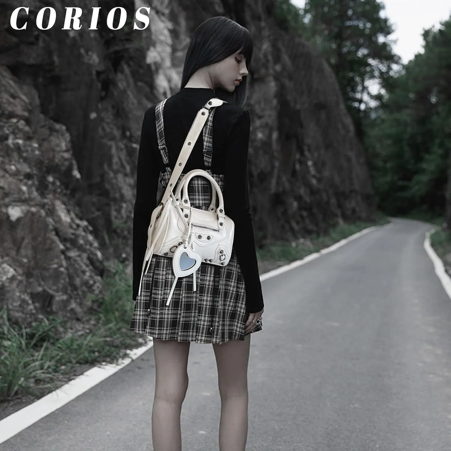 Retro Handbag Women's PU Leather Shoulder Rivet Crossbody Ladies Messenger Waterproof Top-handle Elegant Tote