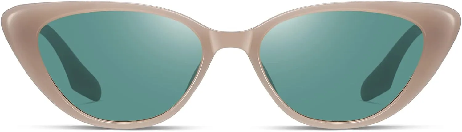 Retro Vintage Narrow Cat Eye Sunglasses for Women 90s Small Chic Style Trendy Sunnies UV400 Protection FZN7514