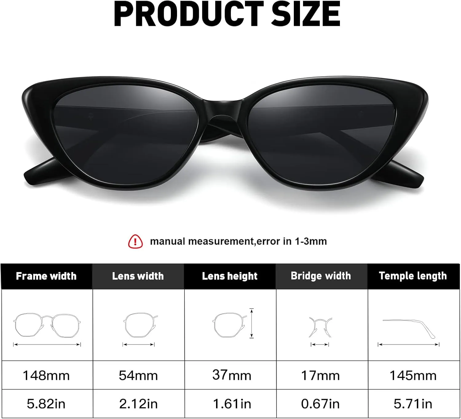 Retro Vintage Narrow Cat Eye Sunglasses for Women 90s Small Chic Style Trendy Sunnies UV400 Protection FZN7514
