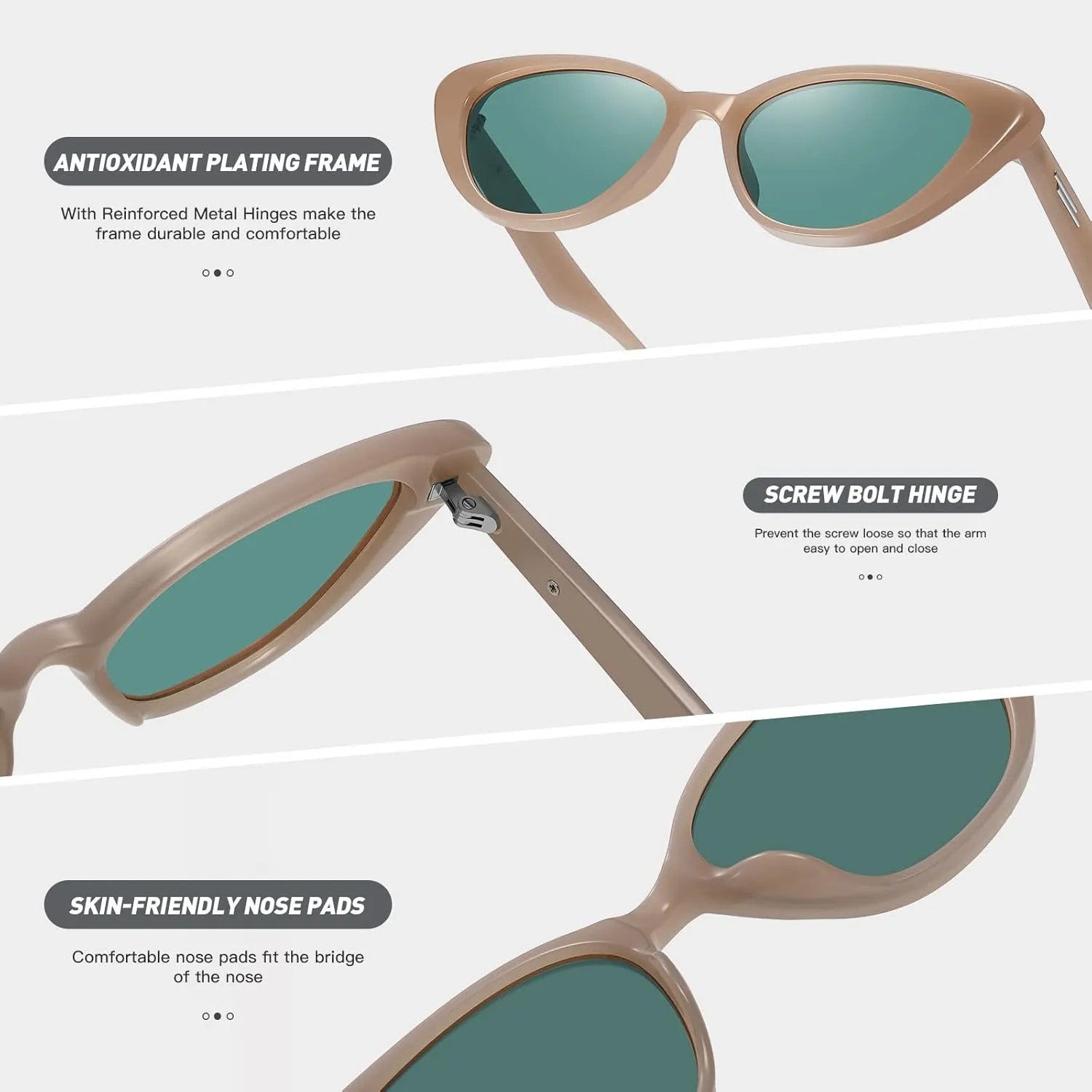 Retro Vintage Narrow Cat Eye Sunglasses for Women 90s Small Chic Style Trendy Sunnies UV400 Protection FZN7514