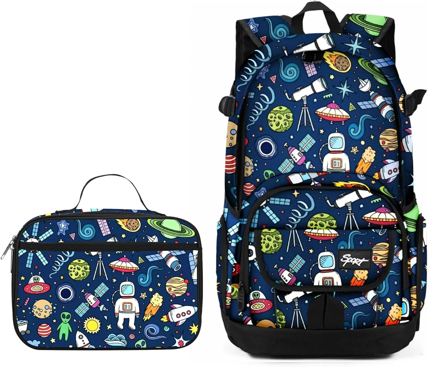 rickyh style Boys and Girls Kids Backpacks, Lightweight Backpack 18.5 x 13.75 x 8.75 Inches lunch bags 10 x 8 x 3.17 Inches Kids Backpacks for School and Travel, BPA Free