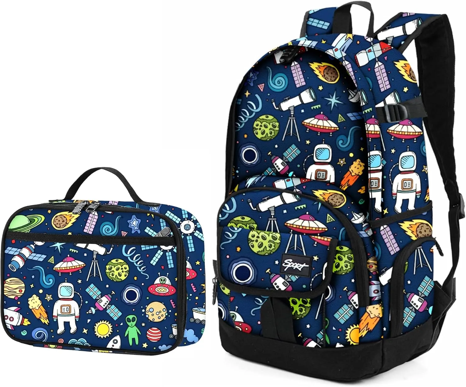 rickyh style Boys and Girls Kids Backpacks, Lightweight Backpack 18.5 x 13.75 x 8.75 Inches lunch bags 10 x 8 x 3.17 Inches Kids Backpacks for School and Travel, BPA Free