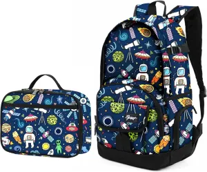 rickyh style Boys and Girls Kids Backpacks, Lightweight Backpack 18.5 x 13.75 x 8.75 Inches lunch bags 10 x 8 x 3.17 Inches Kids Backpacks for School and Travel, BPA Free