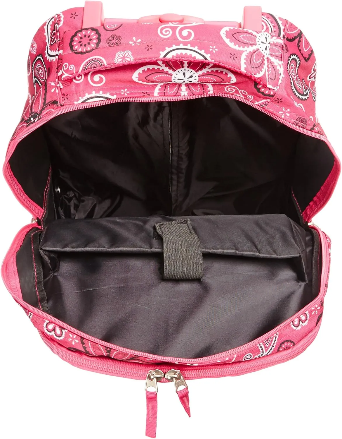 Rockland Single Handle Rolling Backpack, Bandana, One Size