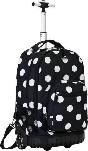 Rockland Single Handle Rolling Backpack, BLACKDOT, One Size