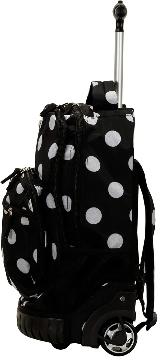 Rockland Single Handle Rolling Backpack, BLACKDOT, One Size