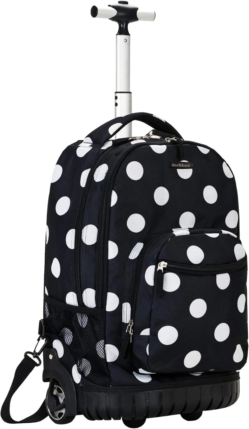 Rockland Single Handle Rolling Backpack, BLACKDOT, One Size