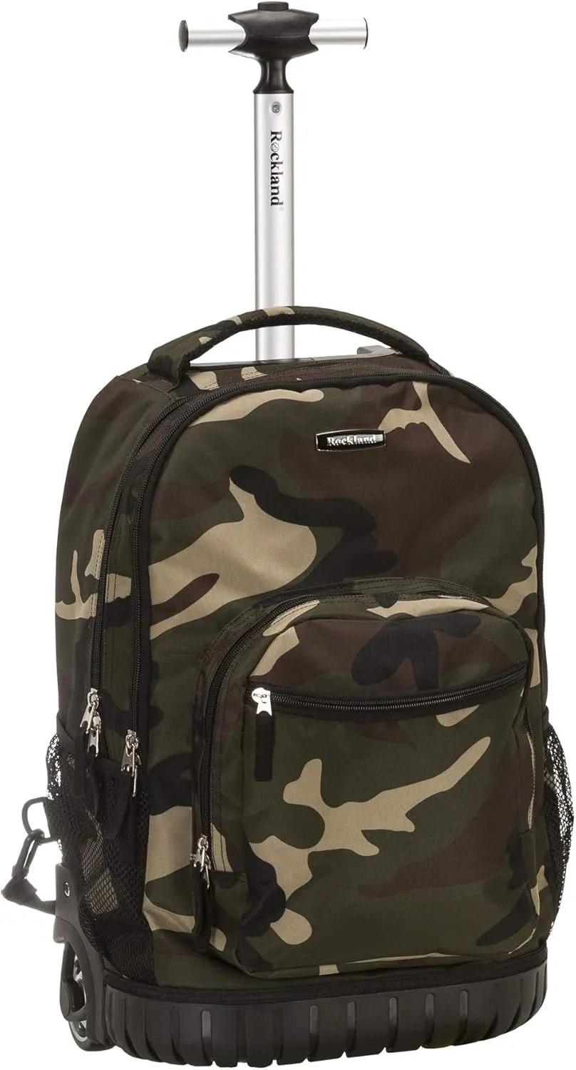 Rockland Single Handle Rolling Backpack, CAMO, One Size