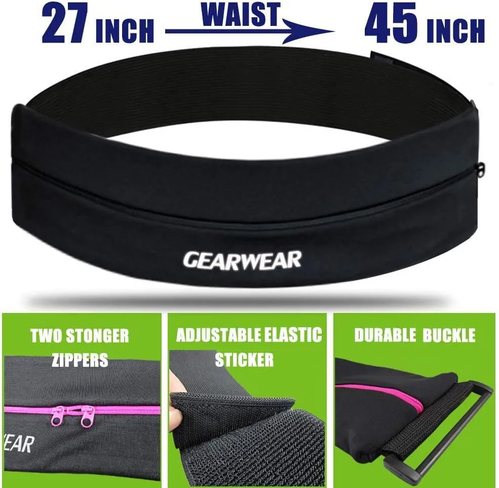 Running Belt | Runner Fanny Pack for Women and Men | Adjustble Waist Band Pack for Storage Phone