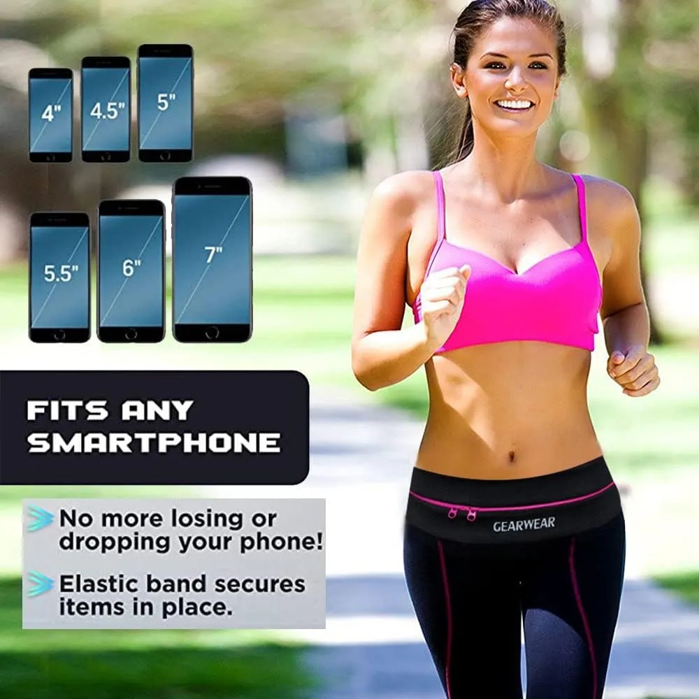 Running Belt | Runner Fanny Pack for Women and Men | Adjustble Waist Band Pack for Storage Phone