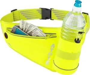 Running Fanny Pack with Water Bottle Holder - Adjustable Running Belt With Water Bottle Holder and Pouch - One Size Fits All Travel Fanny Pack