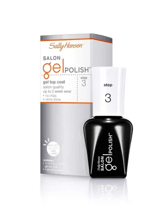 'Sally Hansen Salon Gel Polish™, Gel Top Coat, Chip Resistant, Shiny Finish, LED Lamp Required