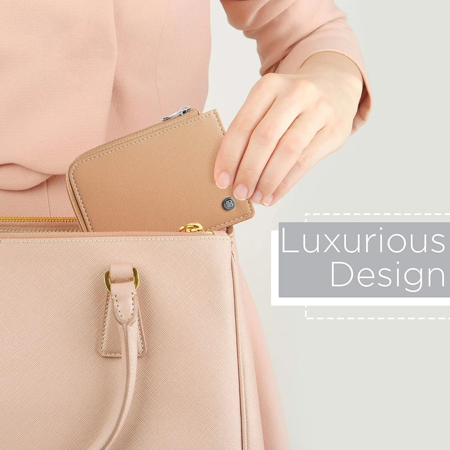SERMAN BRANDS Wallet Women Zipper Rfid Blocking Small Compact Luxury Leather Pocket Wallet Ladies Mini Purse Credit Card Holder - Compact