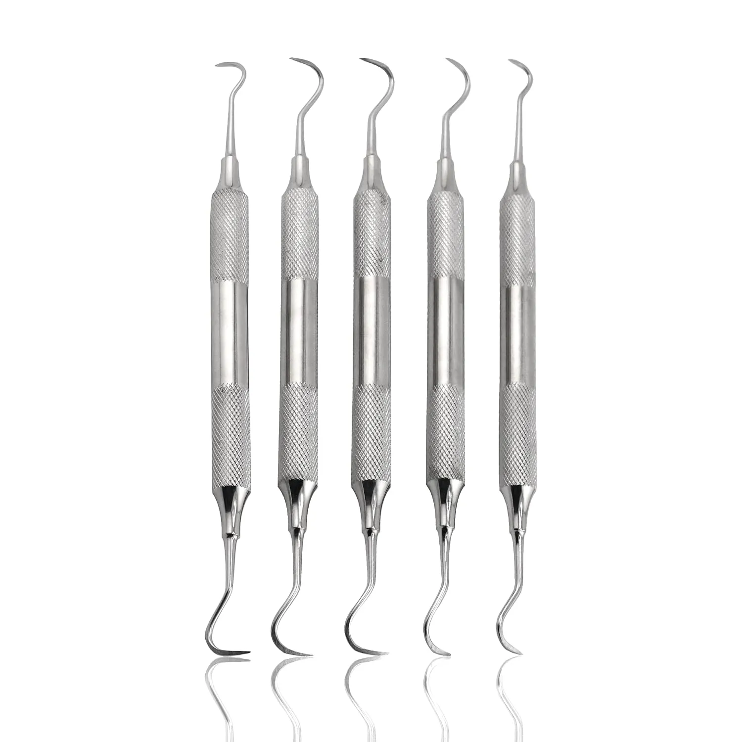 Sert of 5 Cynamed Jacquette Dental Scalers - Hollow Handle Double Ended Periodental Premium Instruments