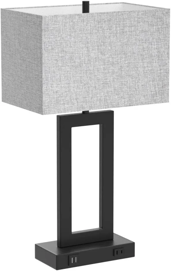 Set of 2 Modern Touch Control Table Lamps with 2 USB Ports, 22’’ Large Bedside Nightstand Lamps 3-Way Dimmable Desk Lamp With Grey Fabric Shade For Bedrooms Living Room Reading, 2 LED Bulbs Included