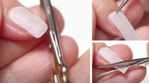 SHEBA NAILS Silk Self Adhesive Nail Wrap - PINK - 1 yard strip (Pack of 3)