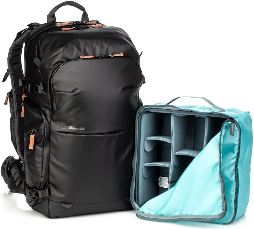 Shimoda Explore V2 30 Water Resistant Camera Backpack - Fits DSLR, Mirrorless Cameras, Batteries & Lenses - Medium Mirrorless V2 Core Unit Modular Camera Insert Included - Black (520-156)