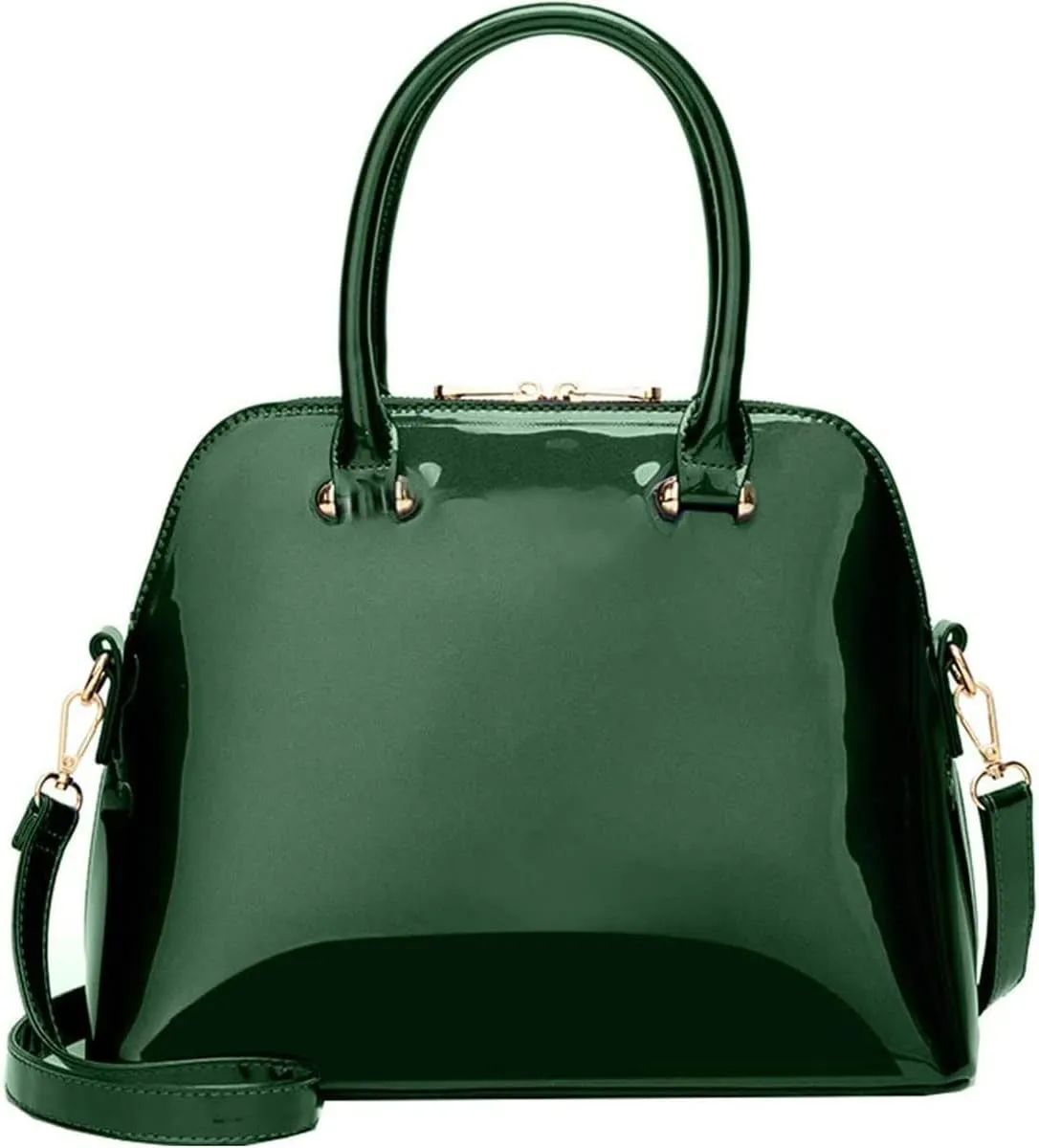Shiny Patent Leather Handbags and Purses for Women Glossy Shell Shoulder Bag Top Handle Totes Evening Party Satchel
