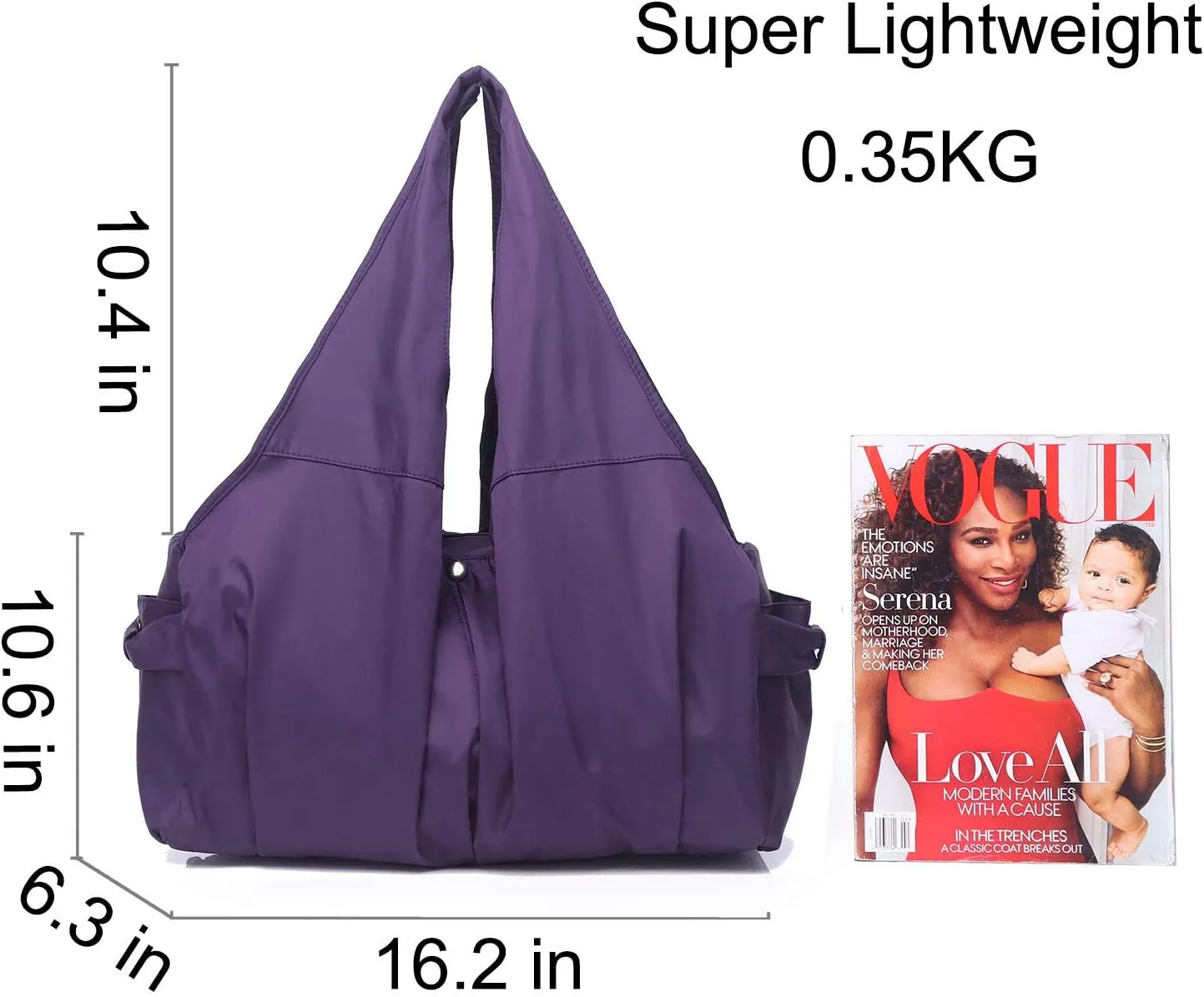 Shoulder Bag for Women, Waterproof Shopping Lightweight Work Purse and Handbag Travel Tote Oxford Nylon Large Capacity Hobo