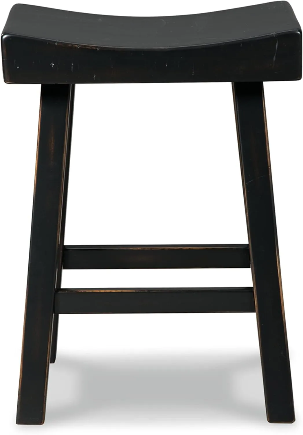 Signature Design by Ashley Glosco Modern Farmhouse 25" Counter Height Barstool, 2 Count, Black