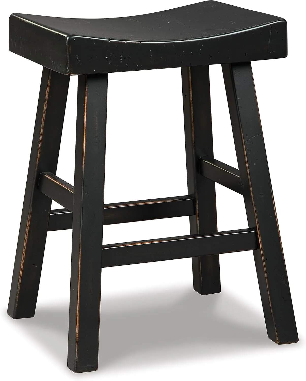 Signature Design by Ashley Glosco Modern Farmhouse 25" Counter Height Barstool, 2 Count, Black