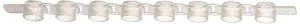Simport Amplitube T321-2Y Polypropylene Flat Cap Strip for 8 x 0.2ml Tube Strip, Yellow (Pack of 125)