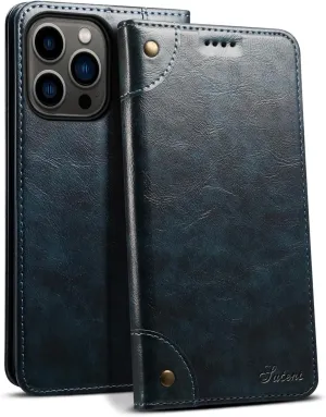 SINIANL Compatible with iPhone 16 Pro Max Case Wallet with Magnetic Kickstand Credit Card Holder, Leather Folio Flip Cover Wallet Case for iPhone 16 Pro Max Blue