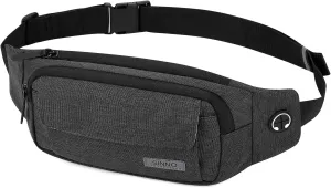 SINNO Large Crossbody Fanny Pack for Women Men Belt Bag With 4-Zipper Pockets for Travel Running Hiking Workout Dog Walking Outdoors Sport Fishing Waist Pack Bag Carrying All Phones