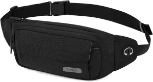 SINNO Large Crossbody Fanny Pack for Women Men Belt Bag With 4-Zipper Pockets for Travel Running Hiking Workout Dog Walking Outdoors Sport Fishing Waist Pack Bag Carrying All Phones