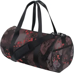 Skulls Duffel Bag,Canvas Travel Bag for Gym Sports and Overnight
