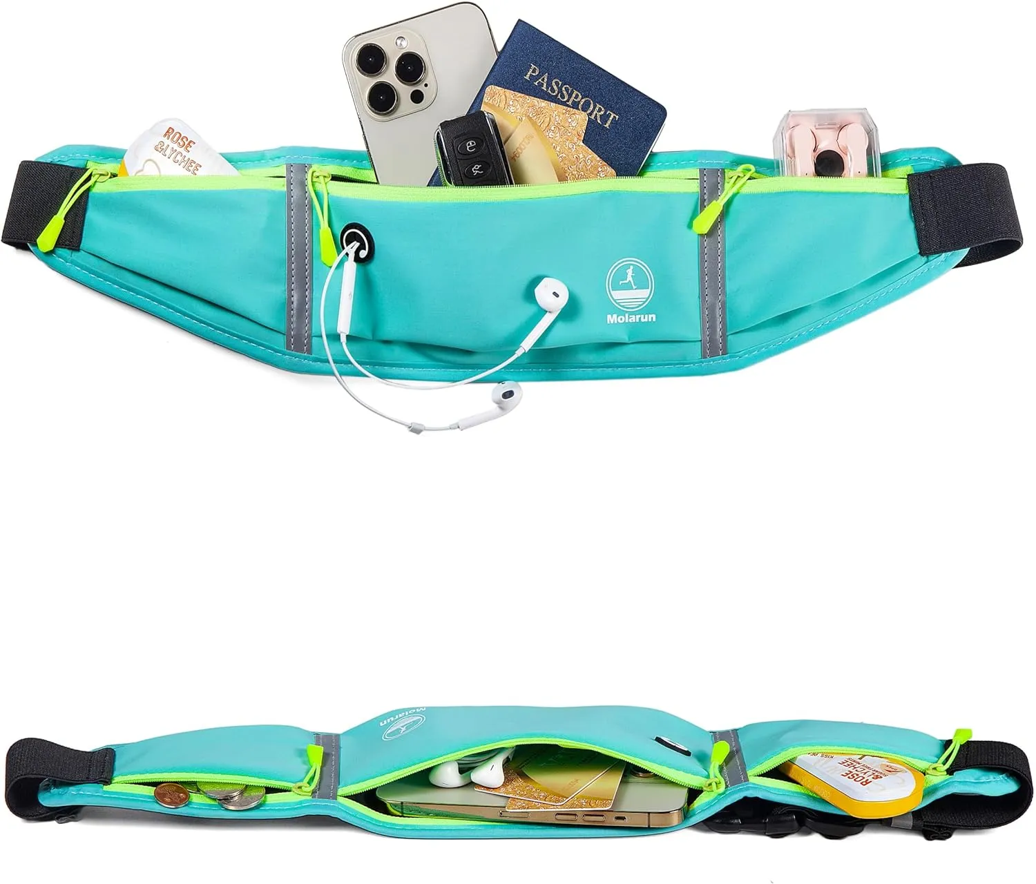 Slim Running Belt, Fanny Packs for Women Men, Waist Pack Running Fanny Pack Money Belt Phone Holder for Running Hiking Cycling Sports