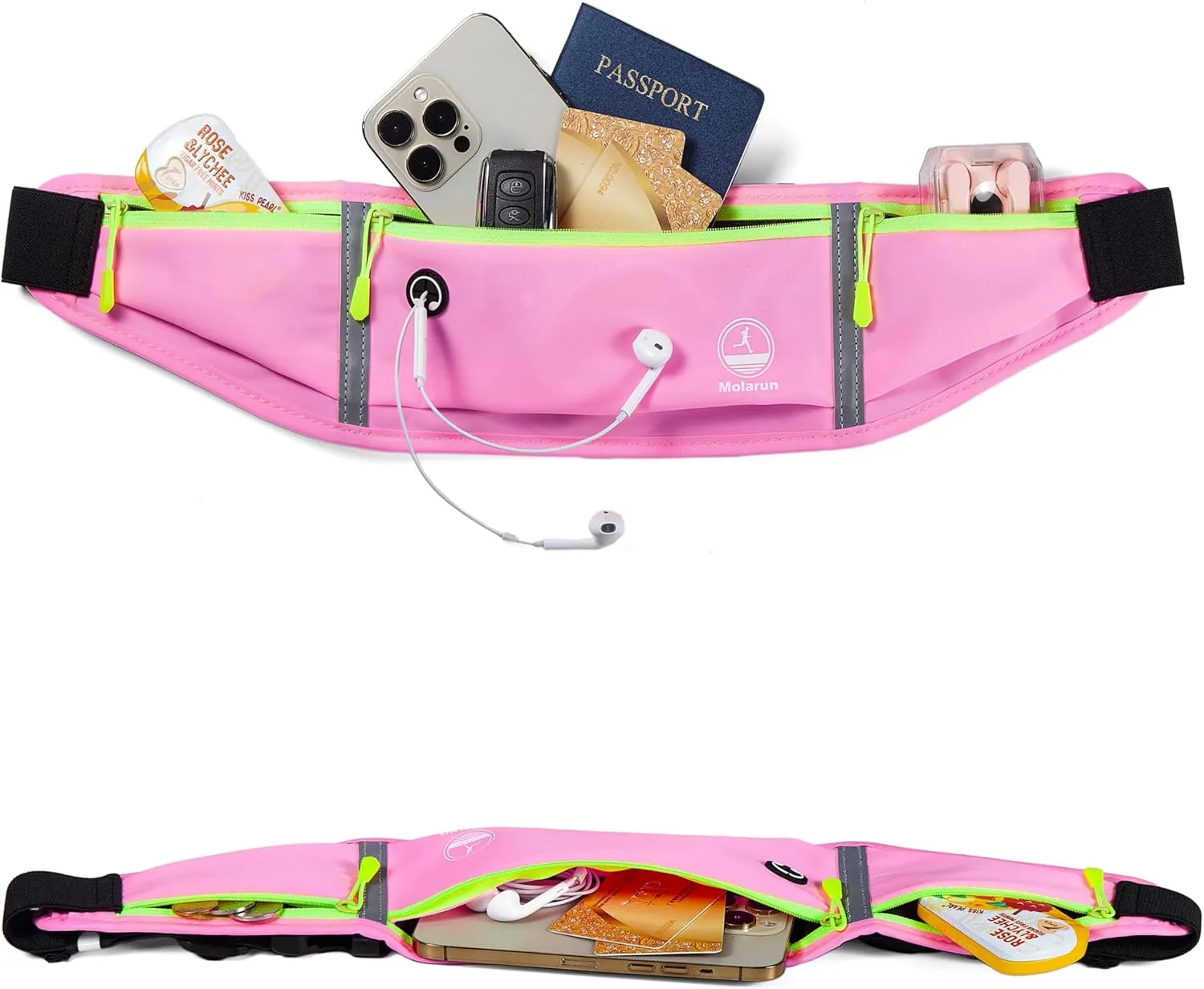 Slim Running Belt Fanny Packs for Women, Running Fanny Pack Waist Pack Money Belt Phone Holder for Running Hiking Workout