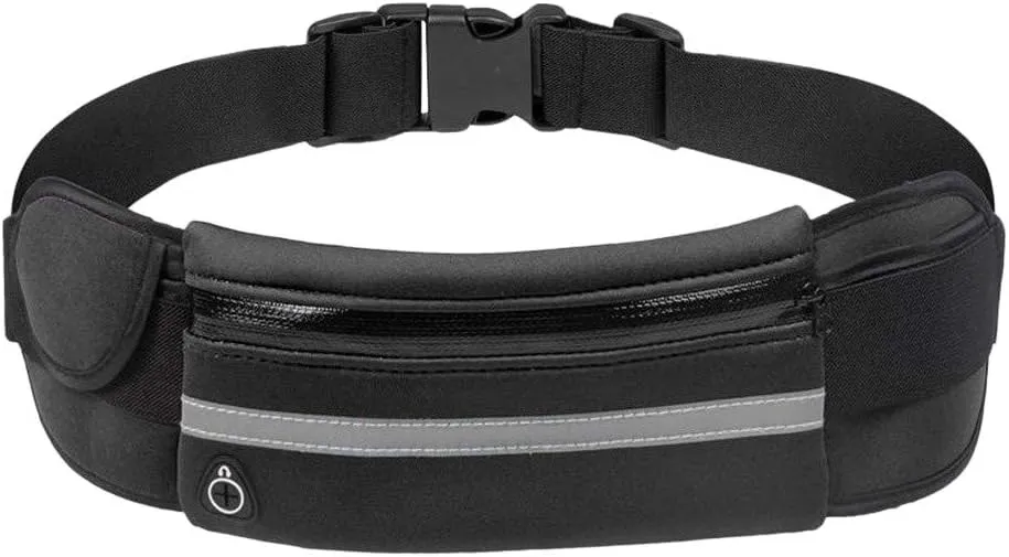 Slim Running Belt for Men, Waterproof Fanny Pack for Men,Phone Holder for Running,Reflective Waist Bag,Runners Belt Pouch,Money Belt,Waist Pack Bag for Workout Running Travel Camping