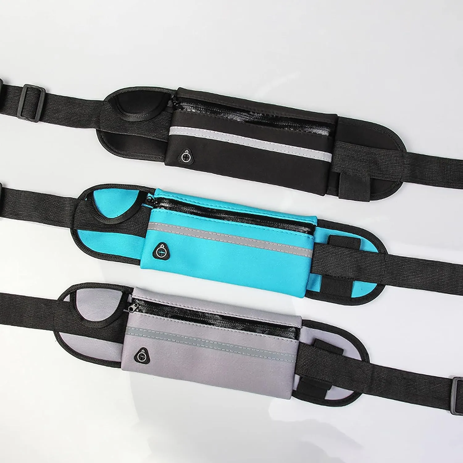 Slim Running Belt for Men, Waterproof Fanny Pack for Men,Phone Holder for Running,Reflective Waist Bag,Runners Belt Pouch,Money Belt,Waist Pack Bag for Workout Running Travel Camping