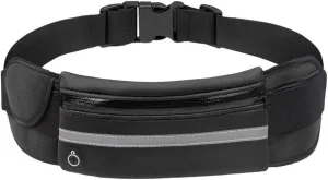 Slim Running Belt for Men, Waterproof Fanny Pack for Men,Phone Holder for Running,Reflective Waist Bag,Runners Belt Pouch,Money Belt,Waist Pack Bag for Workout Running Travel Camping