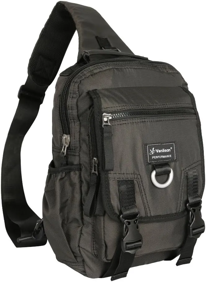 Sling Bag Backpack Cross Body Messenger Bag Shoulder Backpack Travel Rucksack Black