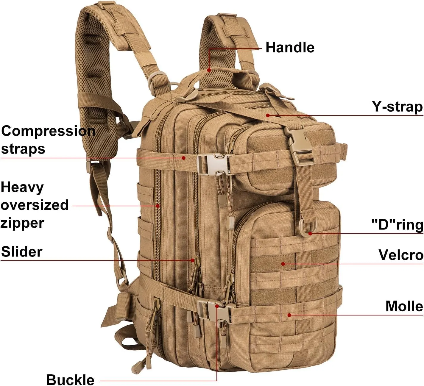 Small Military Tactical Backpack Army Assault Rucksack GYM Hiking Bug Out Bag