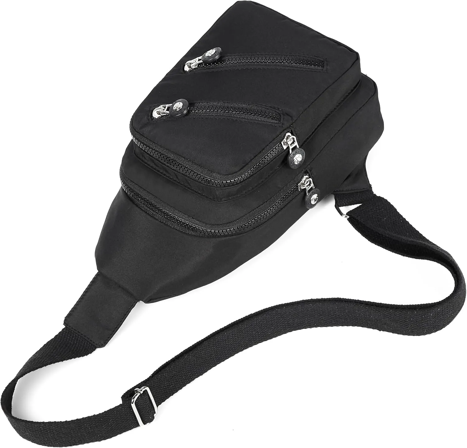 Small Sling Bag Crossbody Bags for Women, Sling Backpack Daypack Fanny Pack Cross Body Bag for Outdoors Hiking Traveling - Black