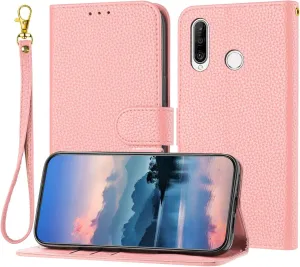 Smartphone Flip Cases Wallet Case Compatible with Huawei P30 Lite/Nova 4e/honor 20S /honor 20 Lite for Women and Men,Flip Leather Cover with Card Holder, Shockproof TPU Inner Shell Phone Cover & Kicks