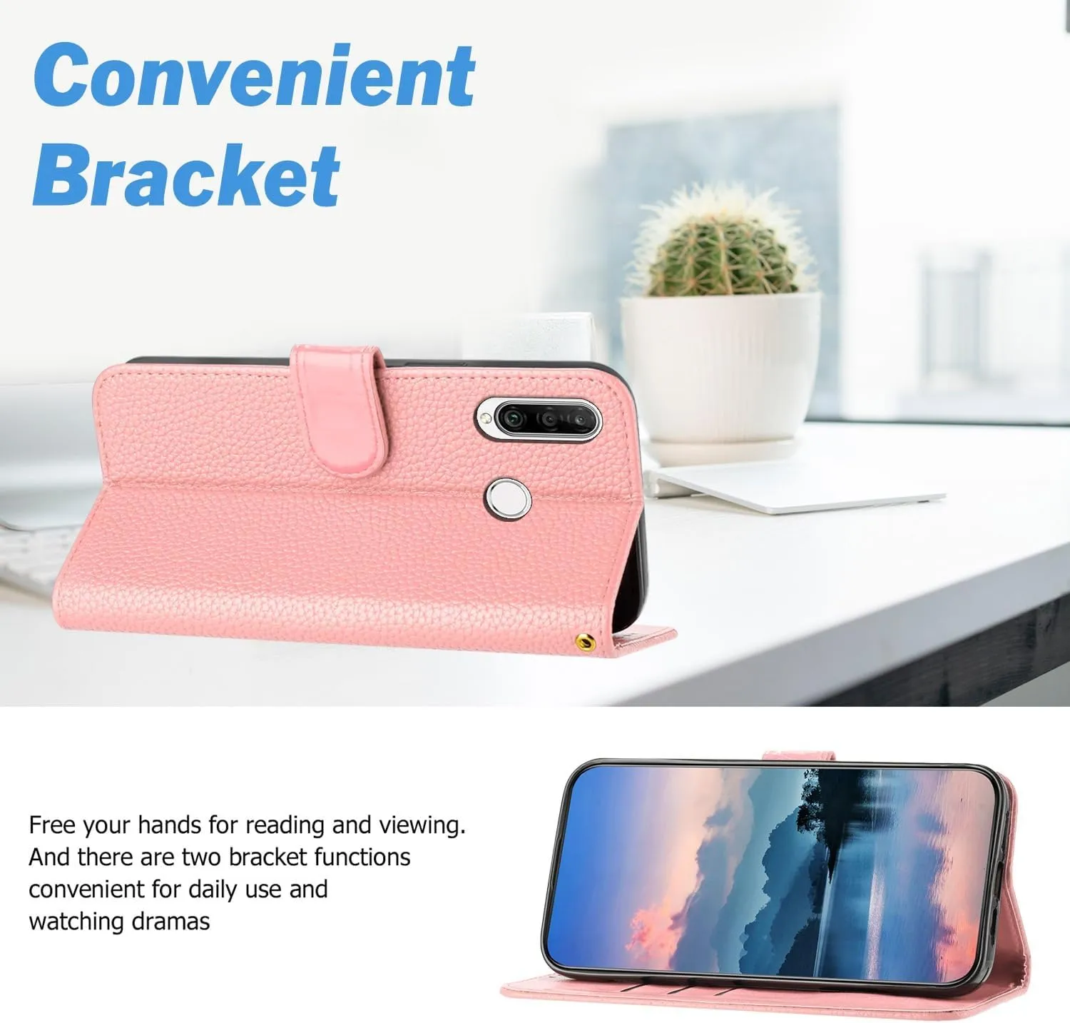 Smartphone Flip Cases Wallet Case Compatible with Huawei P30 Lite/Nova 4e/honor 20S /honor 20 Lite for Women and Men,Flip Leather Cover with Card Holder, Shockproof TPU Inner Shell Phone Cover & Kicks