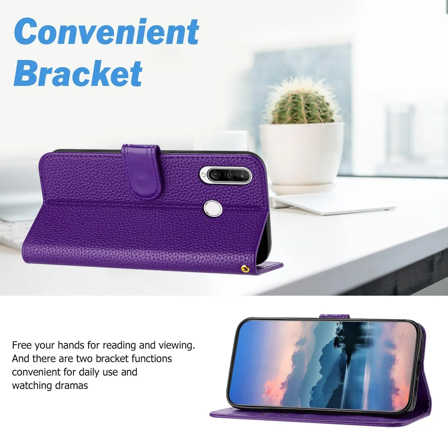 Smartphone Flip Cases Wallet Case Compatible with Huawei P30 Lite/Nova 4e/honor 20S /honor 20 Lite for Women and Men,Flip Leather Cover with Card Holder, Shockproof TPU Inner Shell Phone Cover & Kicks