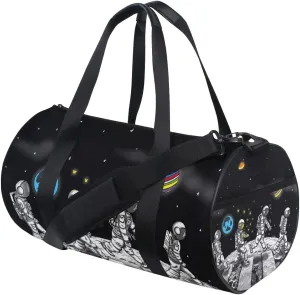Space Astronaut Duffel Bag,Canvas Travel Bag for Gym Sports and Overnight