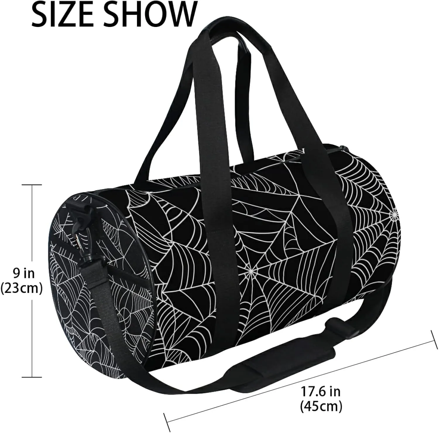 Spider Web Duffel Bag,Canvas Travel Bag for Gym Sports and Overnight