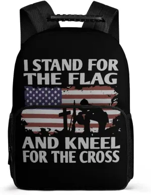 Stand for Flag Kneel for Cross Travel Backpack 16 in Laptop Bag Lightweight Rucksack Business Daypack for Work Office