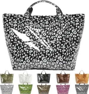 Stellaya Tote Bag, Womens Letters Print Tote Bag, Fashion Large Handle PVC Kraft Paper Handbag for Travel, Work
