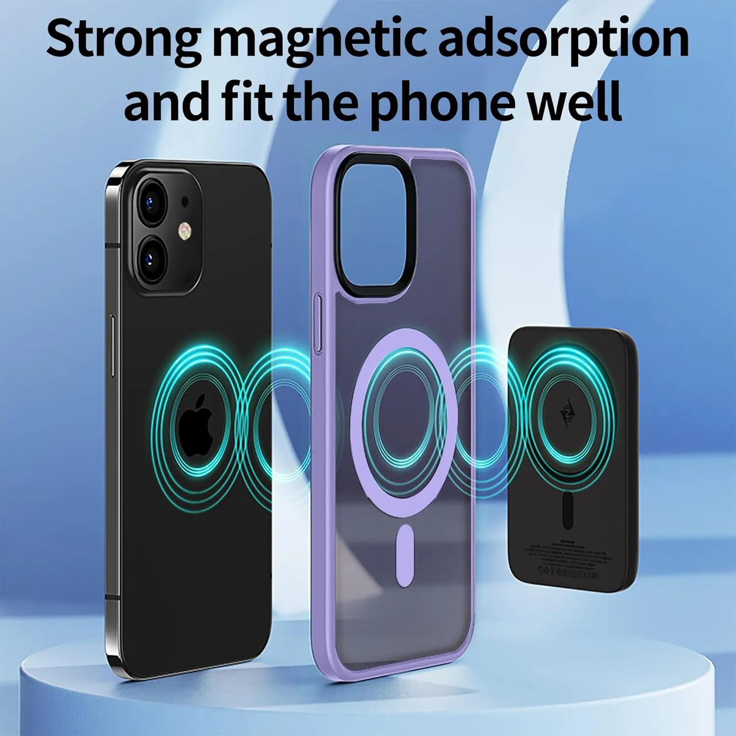 Strong Magnetic Case for iPhone 11 [Compatibilty with MagSafe] Protective Shockproof Cover Phone Case for iPhone 11 6.1" Clove Purple