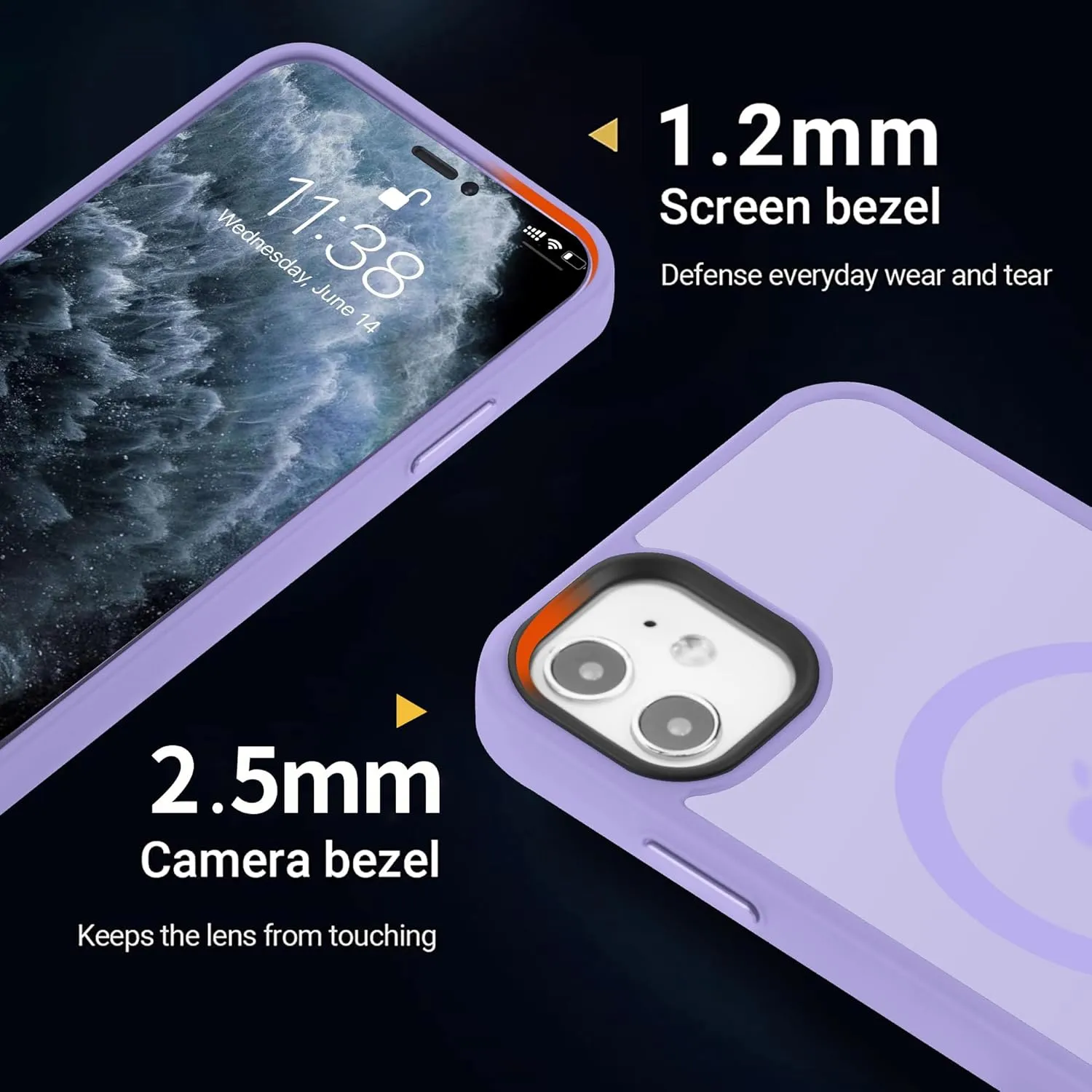 Strong Magnetic Case for iPhone 11 [Compatibilty with MagSafe] Protective Shockproof Cover Phone Case for iPhone 11 6.1" Clove Purple